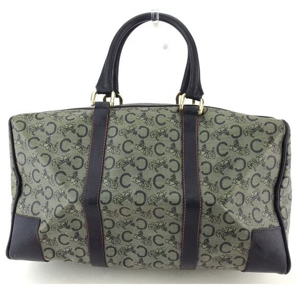 CELINE Boston bag C macadam gray gray pink PVC ?~ leather Authentic - Picture 2 of 9